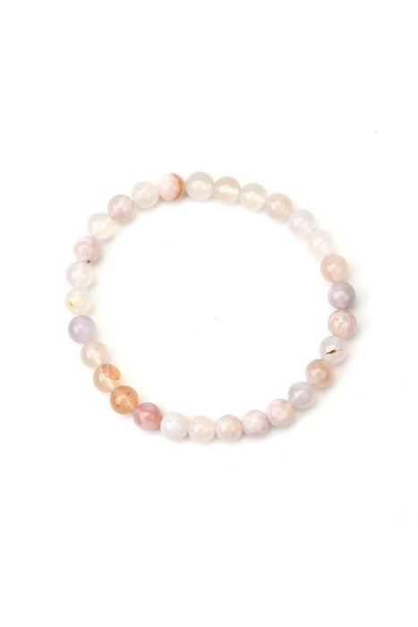 Bracelet 6mm Agate Sakura 18,5 cm