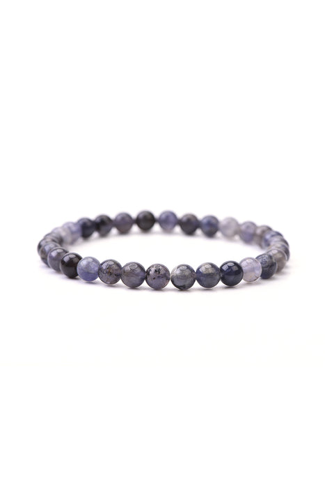 Bracelet 6mm Iolite 18,5 cm