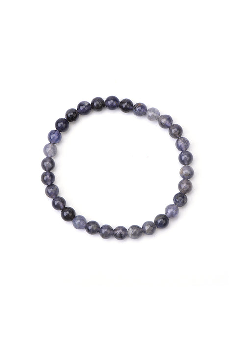 Bracelet 6mm Iolite 18,5 cm