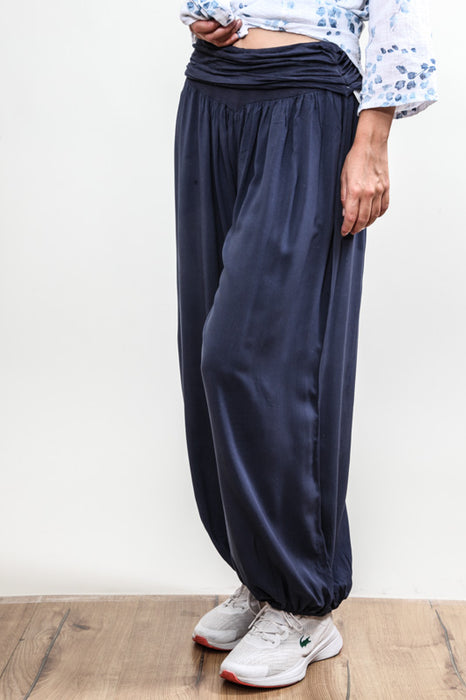 Haremshose Viskose marineblau - One Size