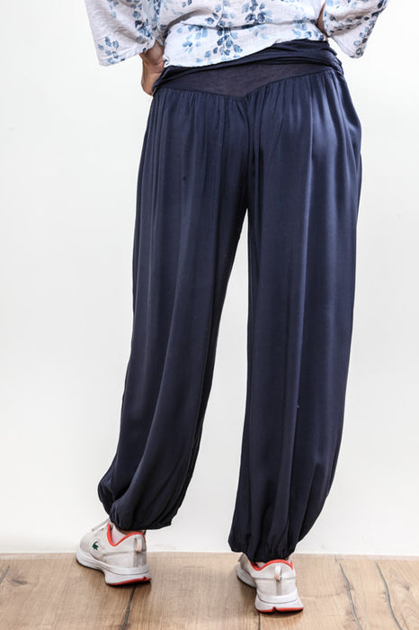 Haremshose Viskose marineblau - One Size