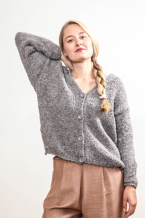 Cardigan short taupe - One Size