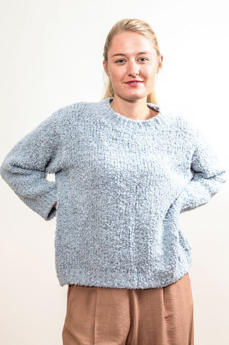 Knitted sweater ice blue - One Size