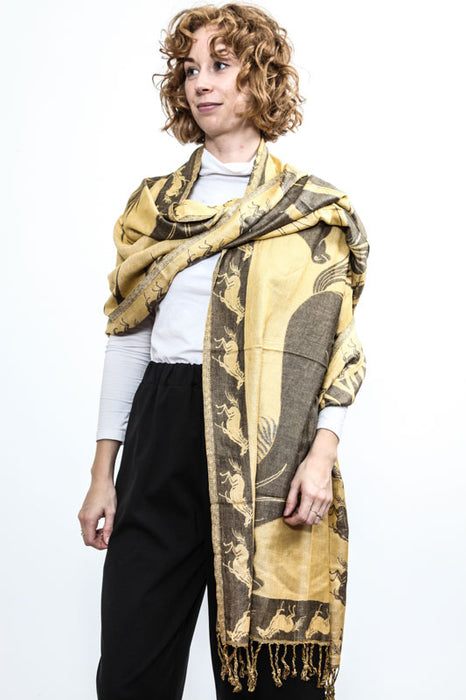 Schal Viskose Pferde 70 x 180 cm