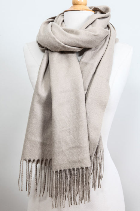 Scarf cashmere/viscose taupe 70 x 180 cm