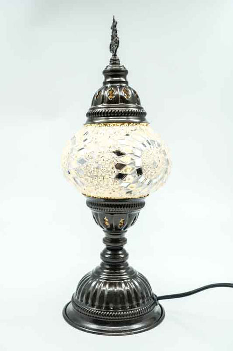 Turkish mosaic lamp white 13 x 13 x 30 cm