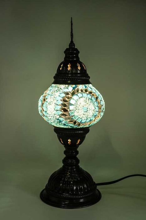 Turkish mosaic lamp blue 13 x 13 x 30 cm