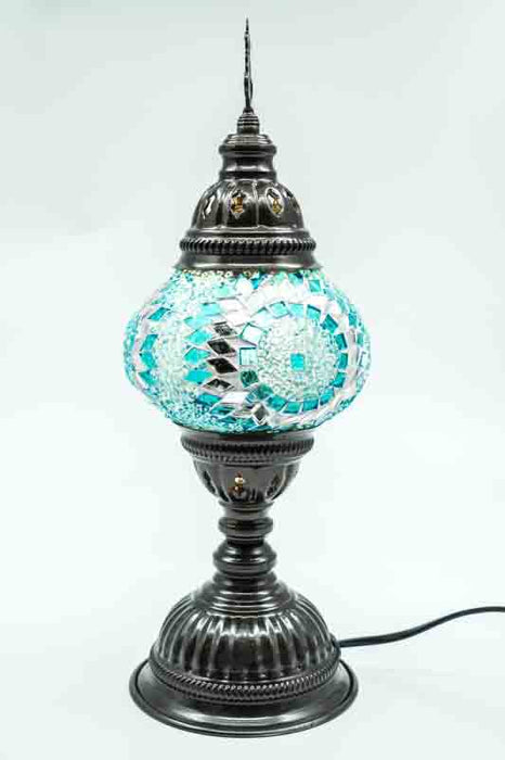 Turkish mosaic lamp blue 13 x 13 x 30 cm
