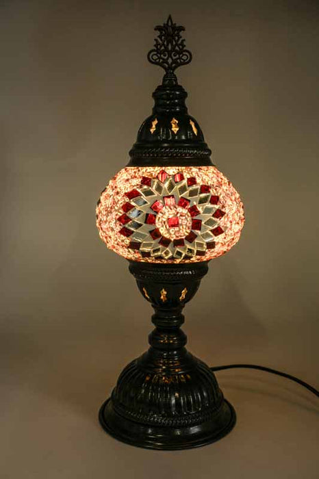 Turkish mosaic lamp amber 13 x 13 x 30 cm