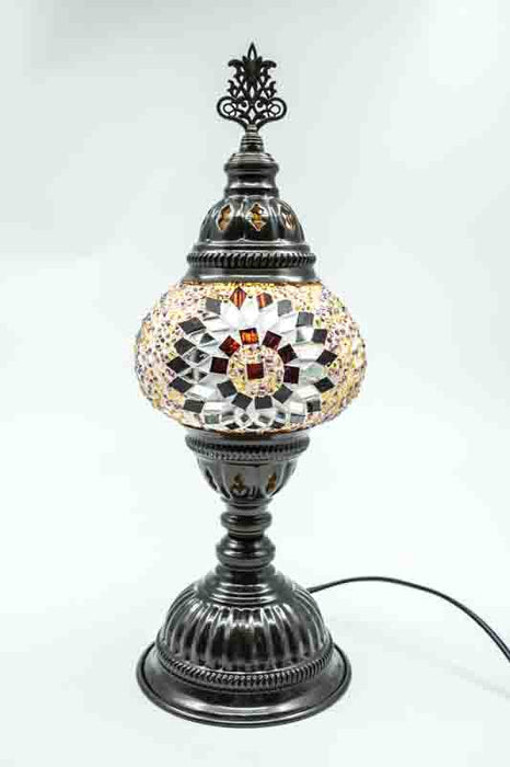 Turkish mosaic lamp amber 13 x 13 x 30 cm