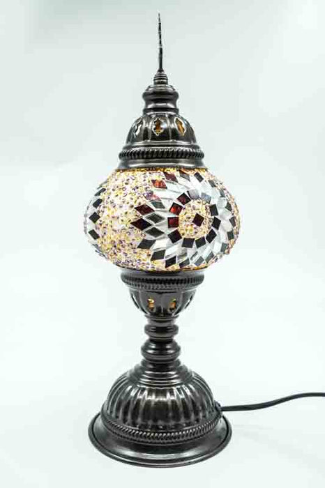 Turkish mosaic lamp amber 13 x 13 x 30 cm
