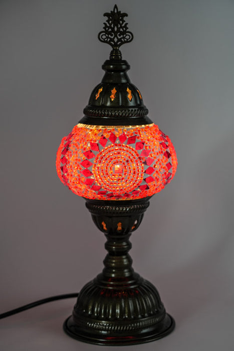 Mosaic lamp red 13 x 13 x 30 cm