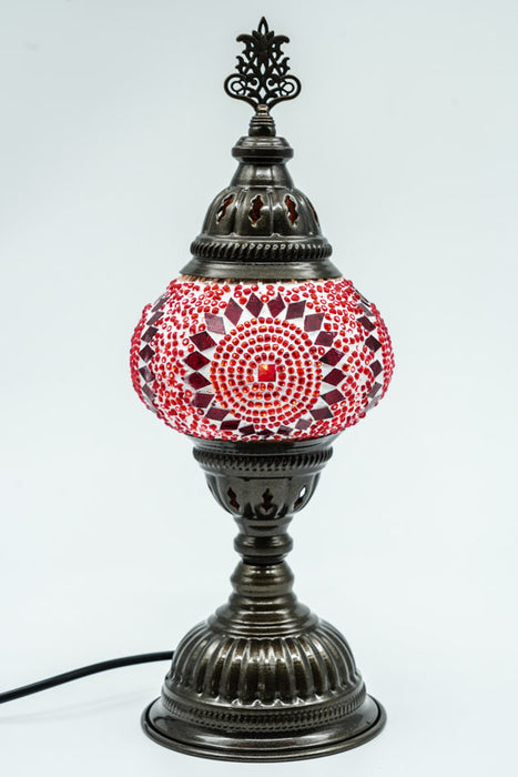 Mosaic lamp red 13 x 13 x 30 cm