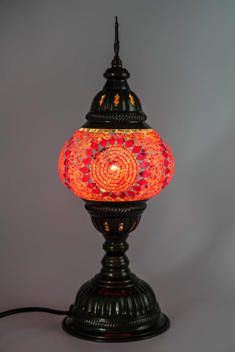 Mosaic lamp red 13 x 13 x 30 cm