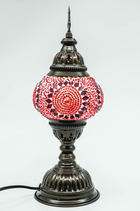 Mosaic lamp red 13 x 13 x 30 cm