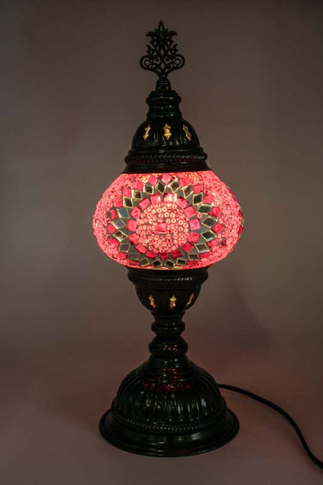 Turkish mosaic lamp red 13 x 13 x 30 cm