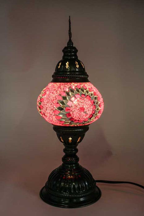 Turkish mosaic lamp red 13 x 13 x 30 cm