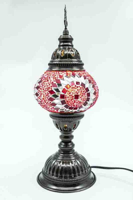 Turkish mosaic lamp red 13 x 13 x 30 cm