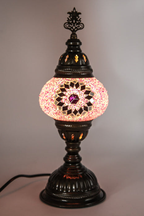 Mosaic lamp purple 13 x 13 x 30 cm