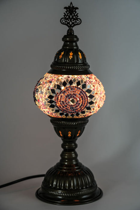 Lampe mosaïque violette 13 x 13 x 30 cm