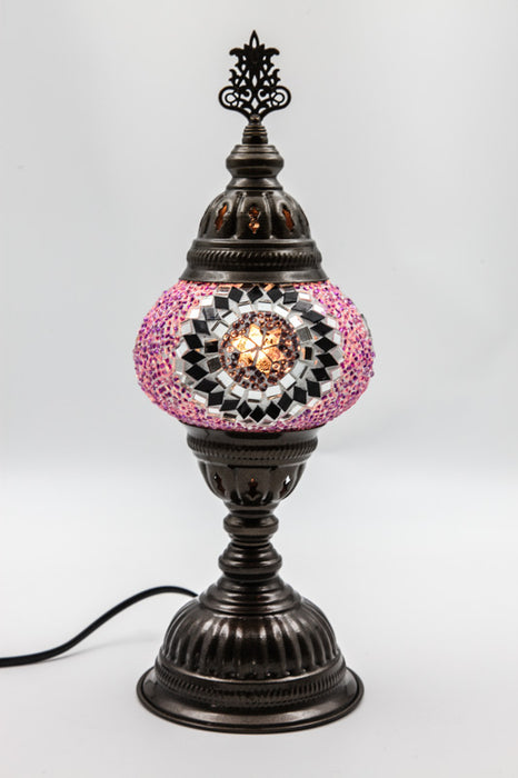 Mosaiklampe lila 13 x 13 x 30 cm