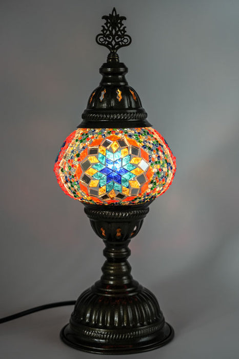 Mosaic lamp multicolor 13 x 13 x 30 cm