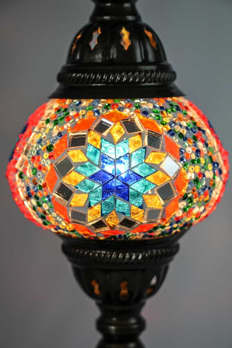 Mosaic lamp multicolor 13 x 13 x 30 cm