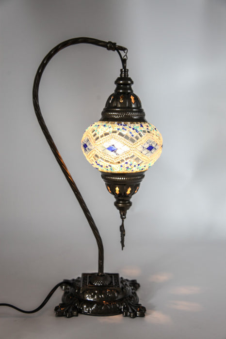 Mosaic lamp blue 22 x 22 x 44 cm