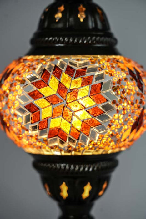 Mosaiklampe amber 22 x 22 x 44 cm