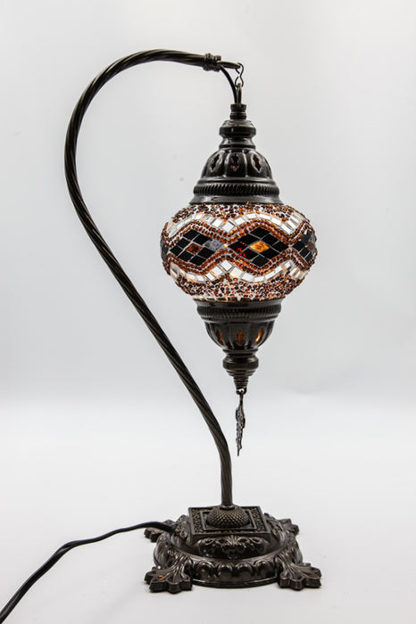 Lampe mosaïque ambre 22 x 22 x 44 cm