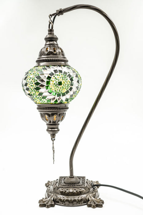 Lampe en mosaïque turque suspendue verte 22 x 22 x 44 cm