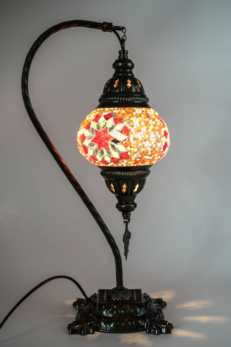 Mosaic lamp red 22 x 22 x 44 cm
