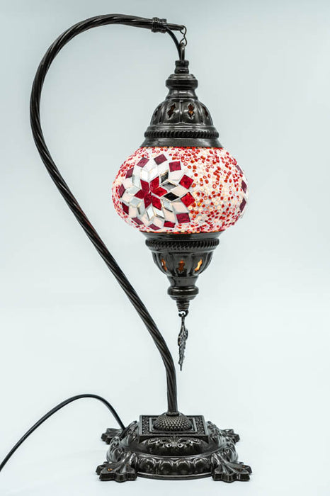Mosaic lamp red 22 x 22 x 44 cm