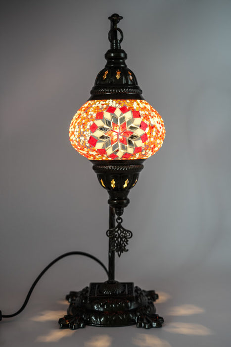 Mosaic lamp red 22 x 22 x 44 cm