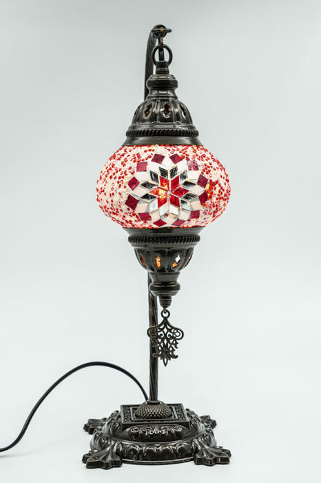 Mosaic lamp red 22 x 22 x 44 cm