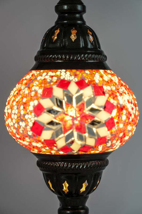 Mosaic lamp red 22 x 22 x 44 cm
