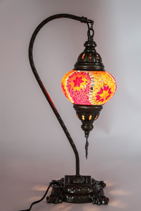 Mosaic lamp red 22 x 22 x 44 cm