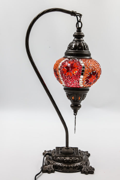 Mosaic lamp red 22 x 22 x 44 cm