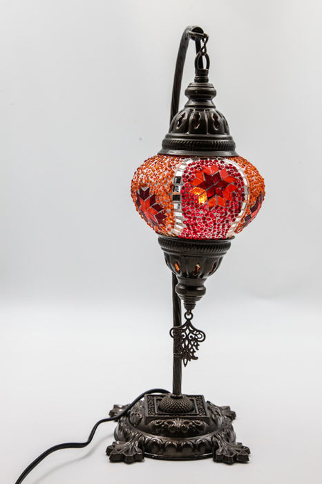 Mosaic lamp red 22 x 22 x 44 cm