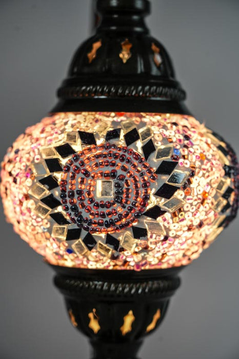 Mosaic lamp purple 22 x 22 x 44 cm