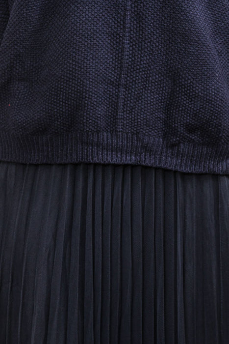 Sweater with pleated dress navy - One Size