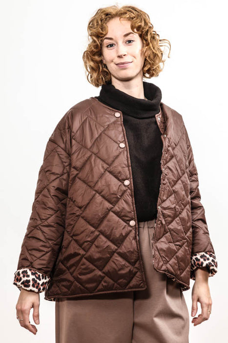 Veste matelassée marron chocolat - taille unique