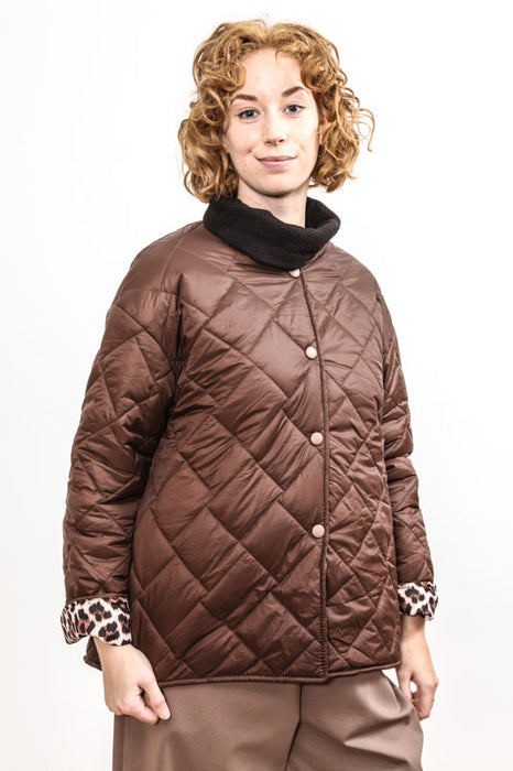 Veste matelassée marron chocolat - taille unique