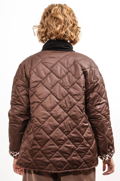 Veste matelassée marron chocolat - taille unique