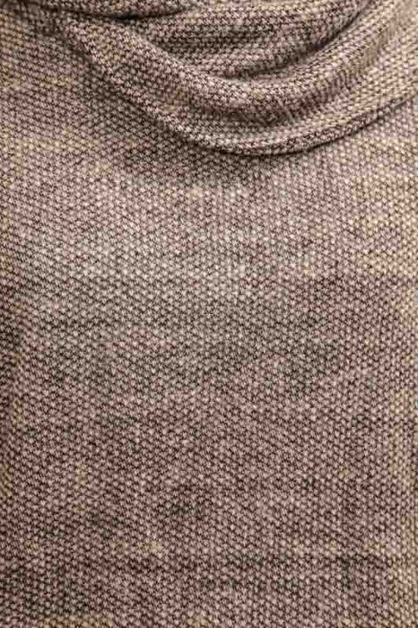 Pullover 2 Taschen mit Knopf braun - One Size