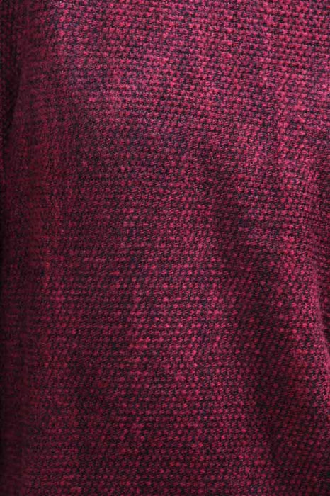 Sweater batwing sleeves burgundy - One Size