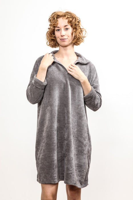 Dress long sleeve grey - One Size