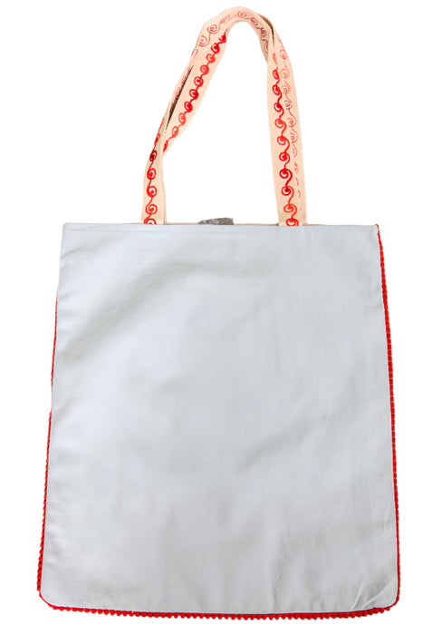 Shopping Bag Baumwolle Strauss bestickt 35x40 cm