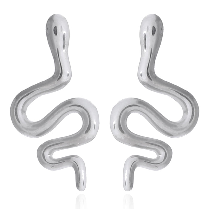 Boucle d'oreille serpent en argent