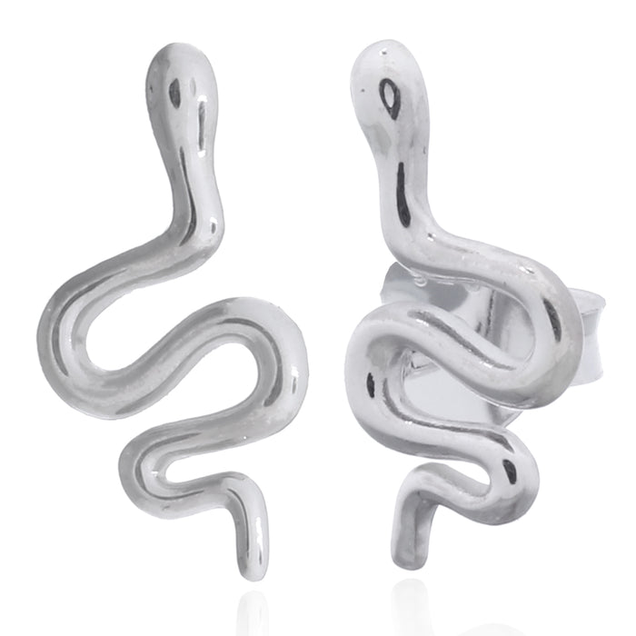 Boucle d'oreille serpent en argent